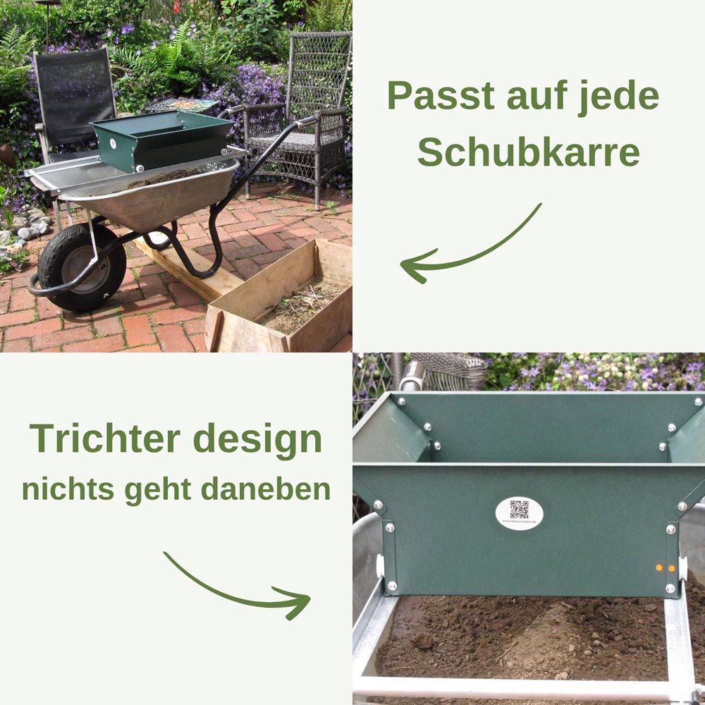 Nahaufnahme der umgefalteten oberen Kante des Siebkastens – ohne Rückstände, für sauberes Arbeiten.